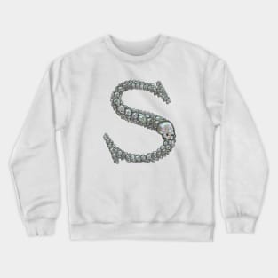 Skull Alphabet S Crewneck Sweatshirt